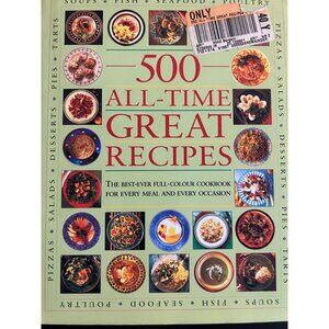500 All-Time Great Recipes Hardcover Cookbook By Hermes House